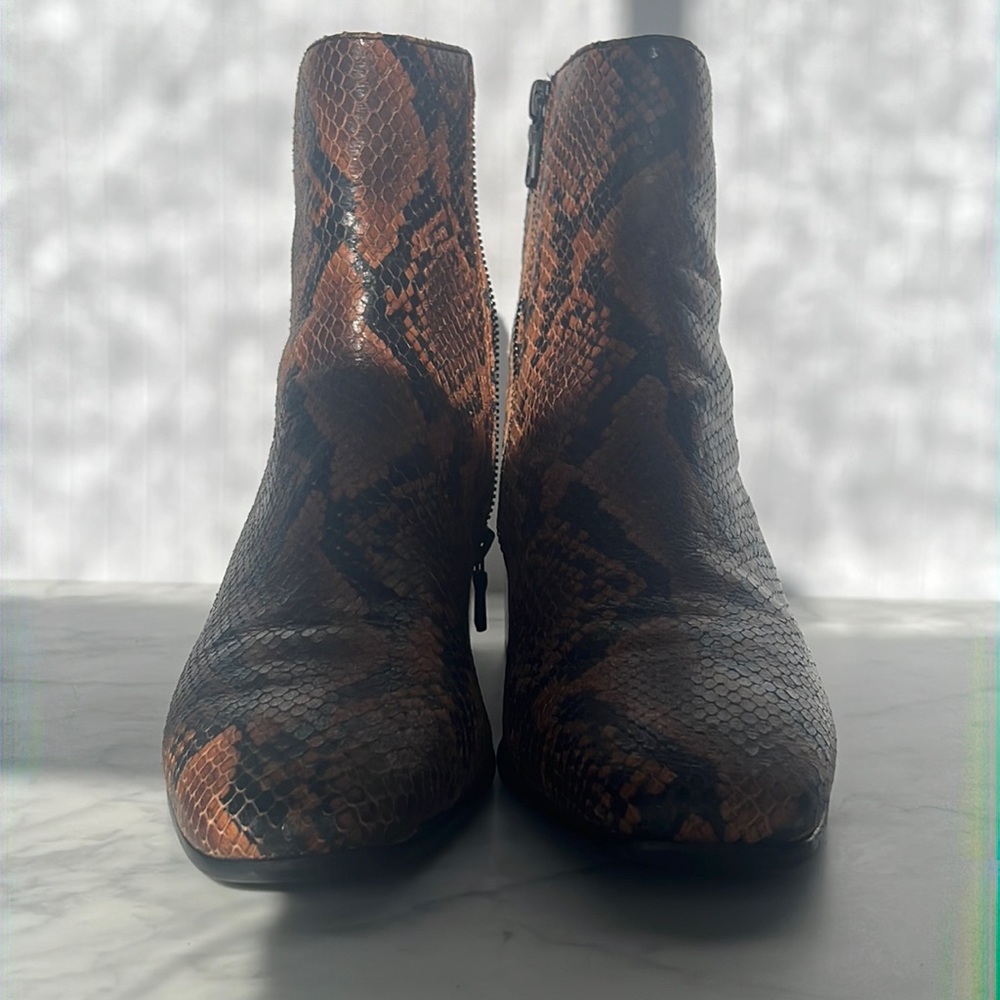 New Rag & Bone snake skin boot. Brown